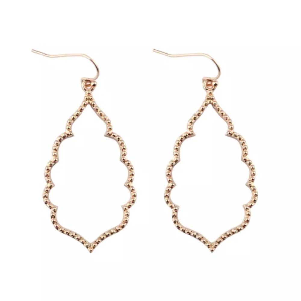 NEW!💙💎ROSE GOLD COLOR!💎💙GORGEOUS DROP EARRINGS - Picture 5 of 6